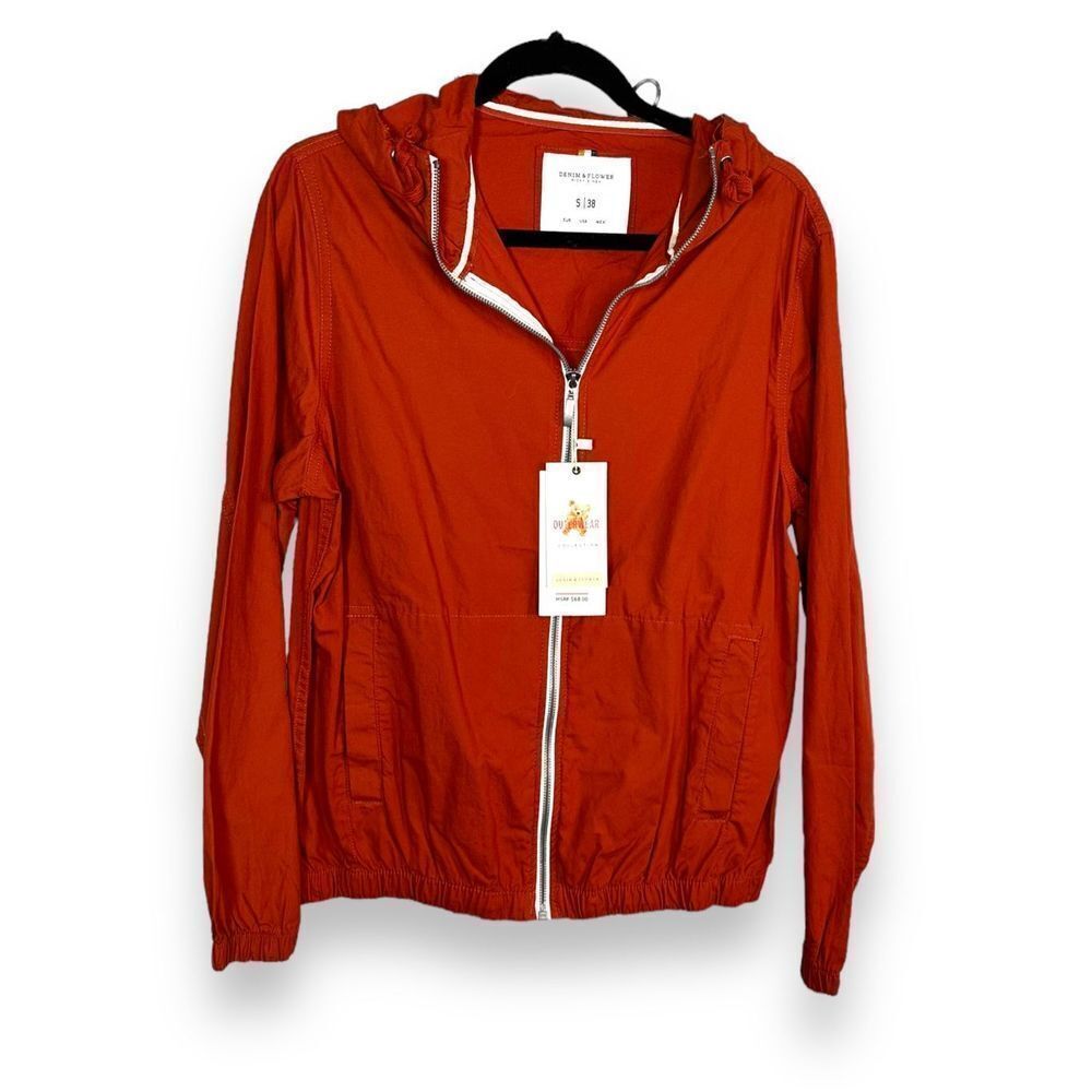 Denim & Flower Ricky Singh Rust Windbreaker NWT